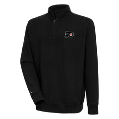 NHL Black Philadelphia Flyers Antigua Victory Quarter-Zip Pullover Top