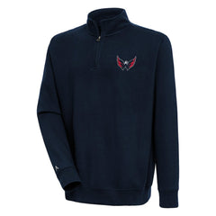 NHL Navy Washington Capitals Antigua Victory Quarter-Zip Pullover Top
