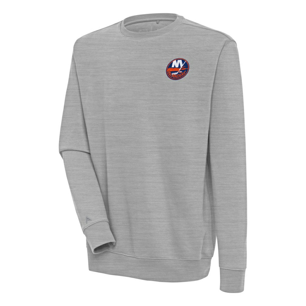 NHL Heather Gray New York Islanders Antigua Victory Pullover Sweatshirt