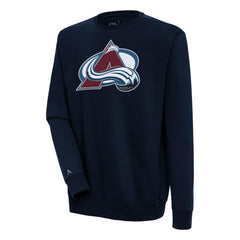 NHL Navy Colorado Avalanche Antigua Victory Pullover Sweatshirt
