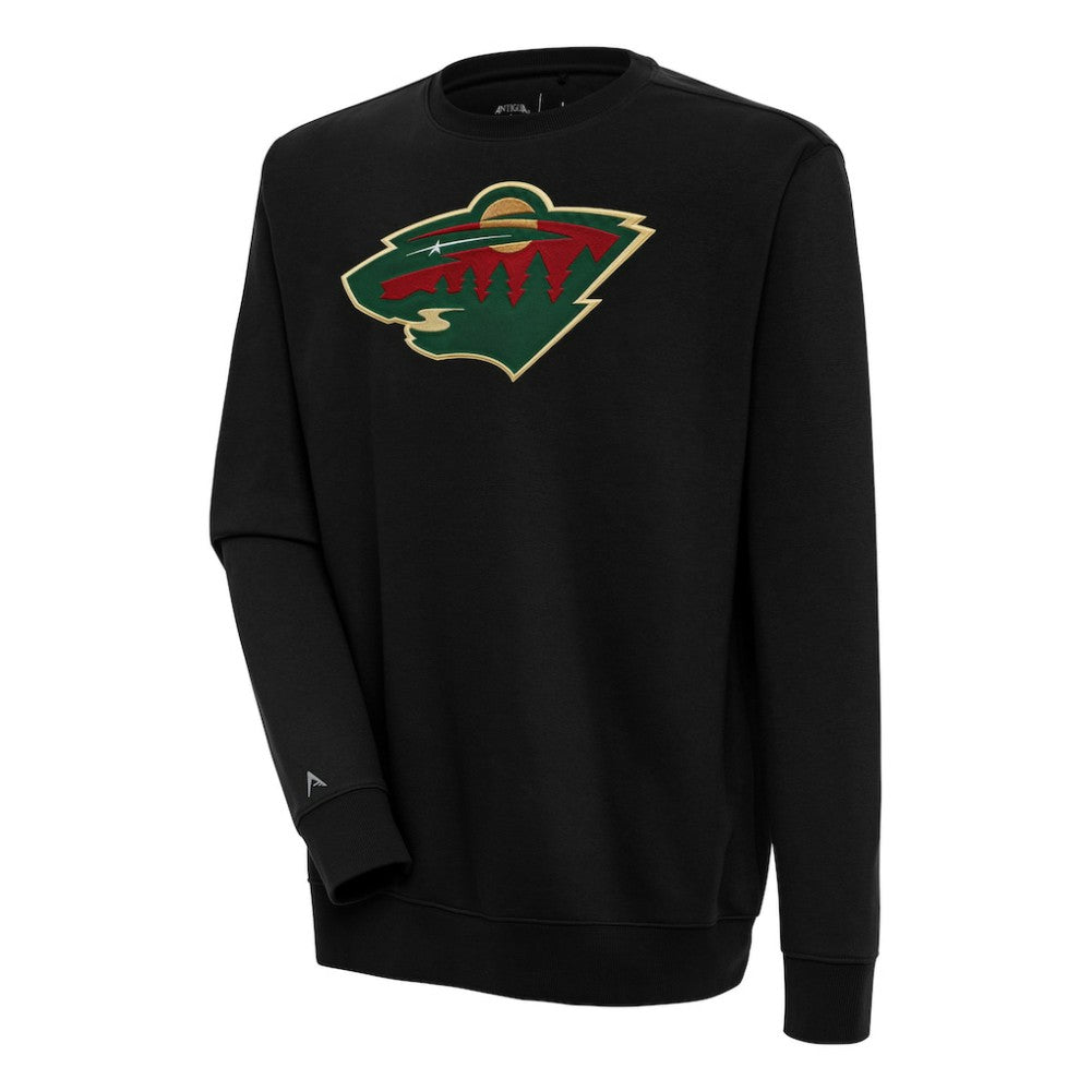 NHL Black Minnesota Wild Antigua Victory Pullover Sweatshirt