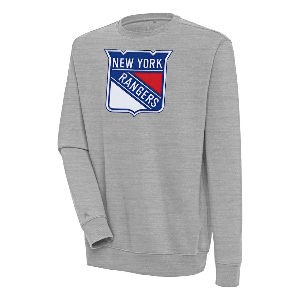 NHL Heather Gray New York Rangers Antigua Victory Pullover Sweatshirt