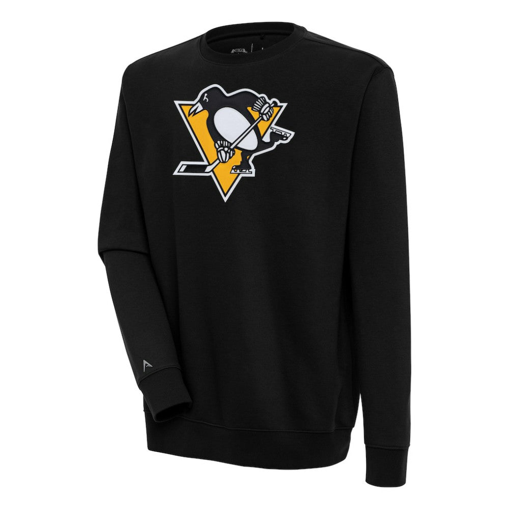 NHL Black Pittsburgh Penguins Antigua Victory Pullover Sweatshirt