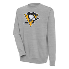 NHL Heather Gray Pittsburgh Penguins Antigua Victory Pullover Sweatshirt
