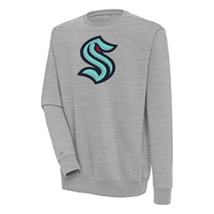 NHL Heather Gray Seattle Kraken Antigua Victory Pullover Sweatshirt