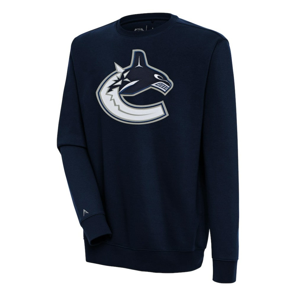 NHL Navy Vancouver Canucks Antigua Victory Pullover Sweatshirt