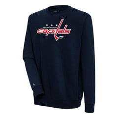 NHL Navy Washington Capitals Antigua Victory Pullover Sweatshirt