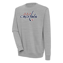 NHL Heather Gray Washington Capitals Antigua Victory Pullover Sweatshirt