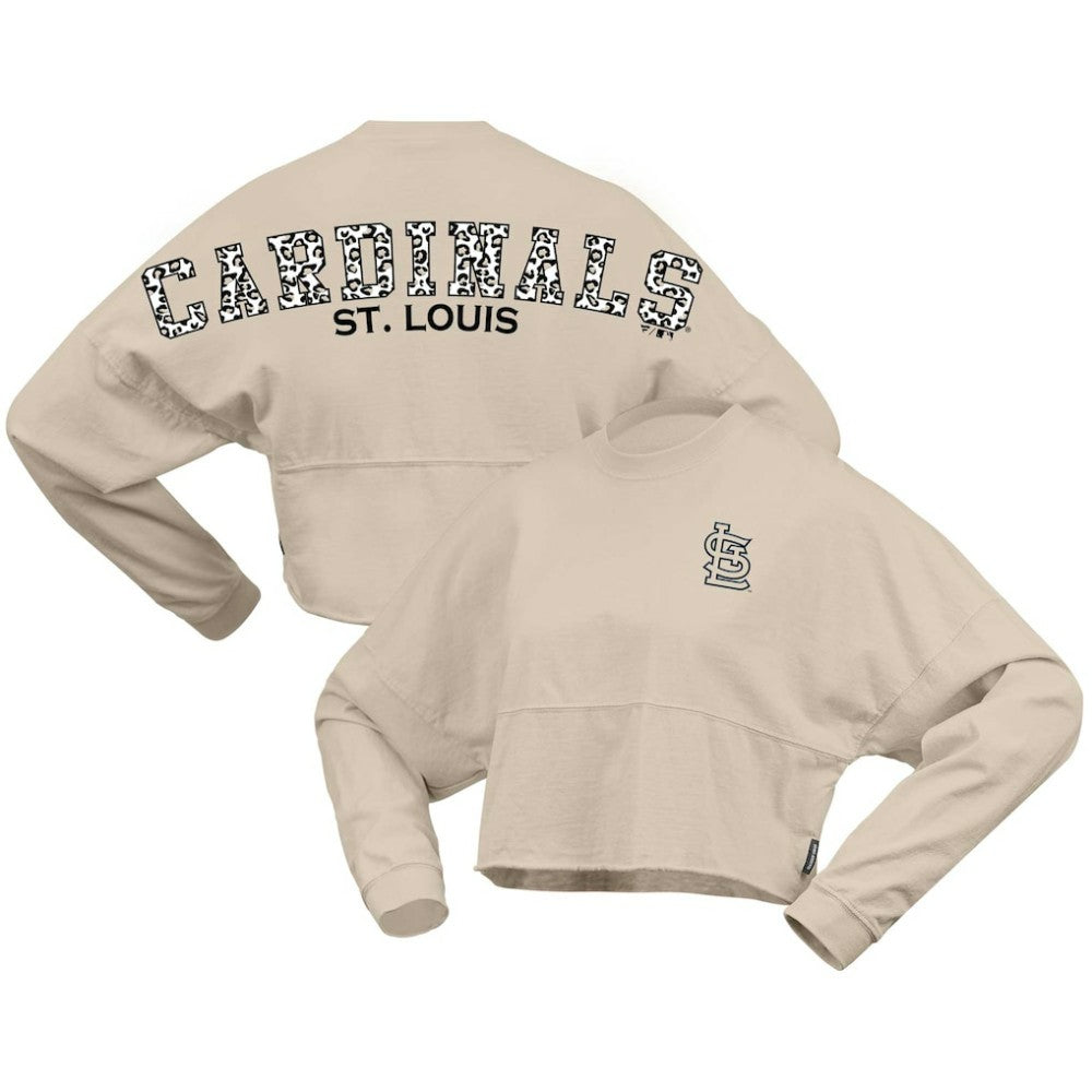 MLB St. Louis Cardinals Fanatics Women's Long Sleeve Cropped Jersey T-Shirt