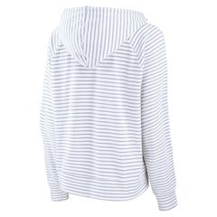 Women's Striped Notch Neck Pullover Hoodie - Tennessee Titans