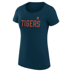 MLB Detroit Tigers G-III 4Her by Carl Banks Women's Super-Slim Fit Lightweight Dot Print T-Shirt