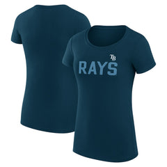 MLB Tampa Bay Rays G-III 4Her by Carl Banks Women's Super-Slim Fit Lightweight Dot Print T-Shirt