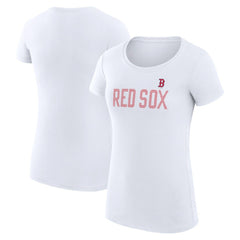 MLB Boston Red Sox G-III 4Her by Carl Banks Women's Super-Slim Fit Lightweight Dot Print T-Shirt