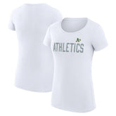MLB Athletics G-III 4Her by Carl Banks Women's Super-Slim Fit Lightweight Dot Print T-Shirt