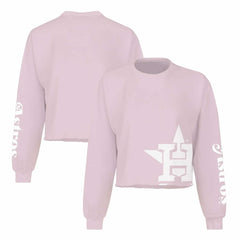 MLB Houston Astros Fanatics Women's Cropped Slouchy Long Sleeve T-Shirt