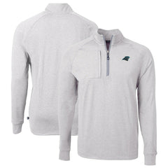 Cutter & Buck Big & Tall Adapt Eco Knit Quarter-Zip Pullover Top - Carolina Panthers
