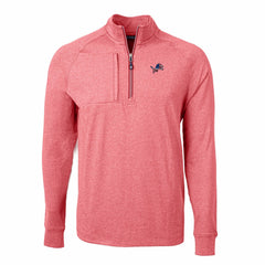 Cutter & Buck Big & Tall Adapt Eco Knit Quarter-Zip Pullover Top - Detroit Lions