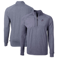 Cutter & Buck Big & Tall Adapt Eco Knit Quarter-Zip Pullover Top - Detroit Lions