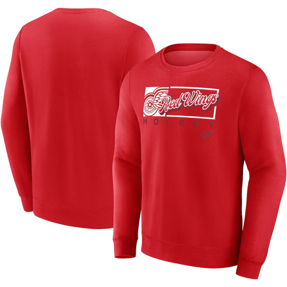 NHL Red Detroit Red Wings Fanatics Focus Fleece Pullover Sweatshirt