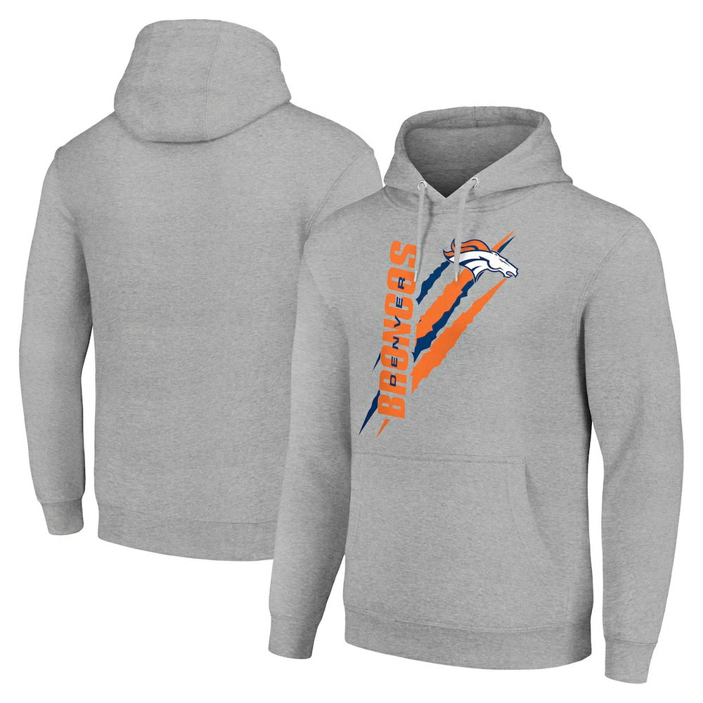 Starter Unisex Color Scratch Fleece Pullover Hoodie - Denver Broncos