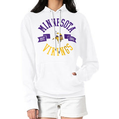 G-III 4Her by Carl Banks Women's City Graphic Team Fleece Pullover Hoodie - Minnesota Vikings