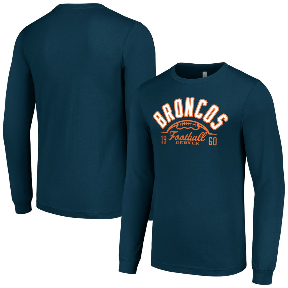 Starter Half Ball Team Long Sleeve T-Shirt - Denver Broncos