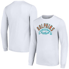 Starter Half Ball Team Long Sleeve T-Shirt - Miami Dolphins