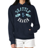 NHL Navy Seattle Kraken G-III 4Her by Carl Banks Women's City Graphic Fleece Pullover Hoodie