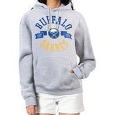 NHL Heather Gray Buffalo Sabres G-III 4Her by Carl Banks Women's City Graphic Fleece Pullover Hoodie