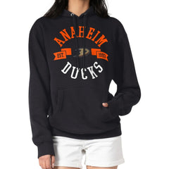 NHL Black Anaheim Ducks G-III 4Her by Carl Banks Women's City Graphic Fleece Pullover Hoodie
