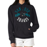 NHL Black San Jose Sharks G-III 4Her by Carl Banks Women's City Graphic Fleece Pullover Hoodie
