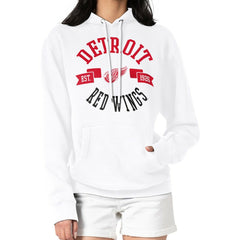 NHL White Detroit Red Wings G-III 4Her by Carl Banks Women's City Graphic Fleece Pullover Hoodie