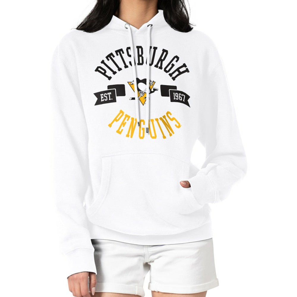 NHL White Pittsburgh Penguins G-III 4Her by Carl Banks Women's City Graphic Fleece Pullover Hoodie
