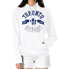 NHL White Toronto Maple Leafs G-III 4Her by Carl Banks Women's City Graphic Fleece Pullover Hoodie