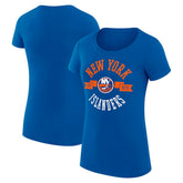 NHL Royal New York Islanders G-III 4Her by Carl Banks Women's Super-Slim Fit Lightweight City Graphic Sport Crewneck T-Shirt