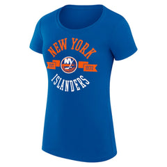 NHL Royal New York Islanders G-III 4Her by Carl Banks Women's Super-Slim Fit Lightweight City Graphic Sport Crewneck T-Shirt
