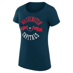 NHL Navy Washington Capitals G-III 4Her by Carl Banks Women's Super-Slim Fit Lightweight City Graphic Sport Crewneck T-Shirt