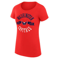NHL Red Washington Capitals G-III 4Her by Carl Banks Women's Super-Slim Fit Lightweight City Graphic Sport Crewneck T-Shirt