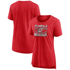 NHL Red Carolina Hurricanes Women's Crash the Net Tri-Blend T-Shirt
