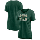 NHL Green Minnesota Wild Women's Crash the Net Tri-Blend T-Shirt
