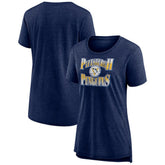 NHL Navy Pittsburgh Penguins Women's Crash the Net Tri-Blend T-Shirt