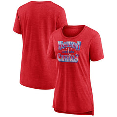 NHL Red Washington Capitals Women's Crash the Net Tri-Blend T-Shirt