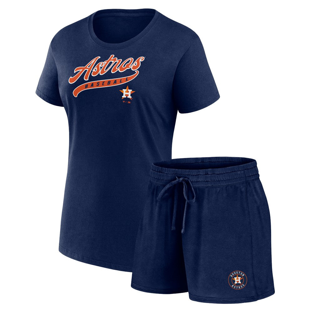 MLB Houston Astros Fanatics Women's Start to Finish T-Shirt & Shorts Combo Pack
