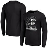 NHL Black Chicago Blackhawks Starter Arch City Theme Graphic Long Sleeve T-Shirt