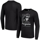 NHL Black Pittsburgh Penguins Starter Arch City Theme Graphic Long Sleeve T-Shirt
