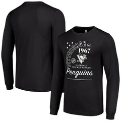 NHL Black Pittsburgh Penguins Starter Arch City Theme Graphic Long Sleeve T-Shirt