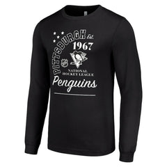 NHL Black Pittsburgh Penguins Starter Arch City Theme Graphic Long Sleeve T-Shirt