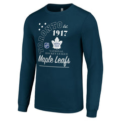 NHL Navy Toronto Maple Leafs Starter Arch City Theme Graphic Long Sleeve T-Shirt