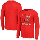 NHL Red Ottawa Senators Starter Arch City Theme Graphic Long Sleeve T-Shirt