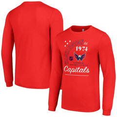 NHL Red Washington Capitals Starter Arch City Theme Graphic Long Sleeve T-Shirt